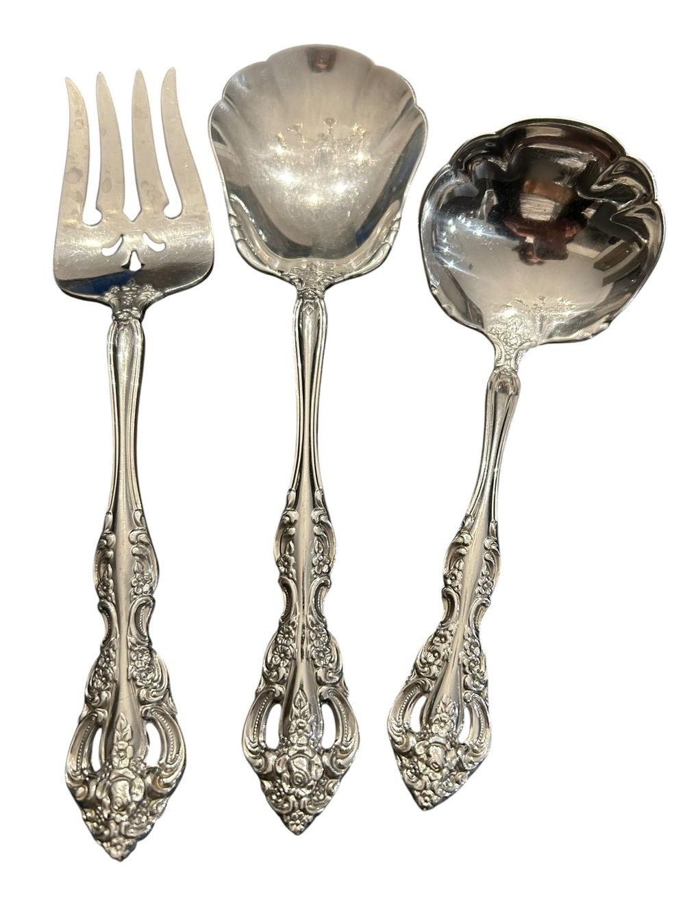 Vintage Oneida Michelangelo Stainless Steele Serving Utensils